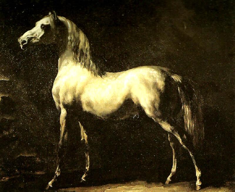 Theodore   Gericault cheval gris Sweden oil painting art